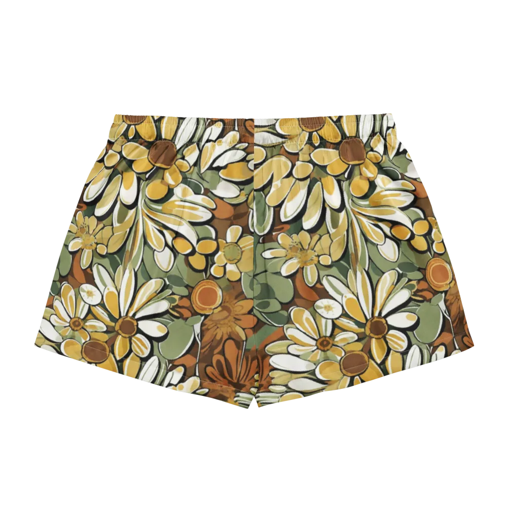 Golden Garden on Women's Pajama Shorts — Back