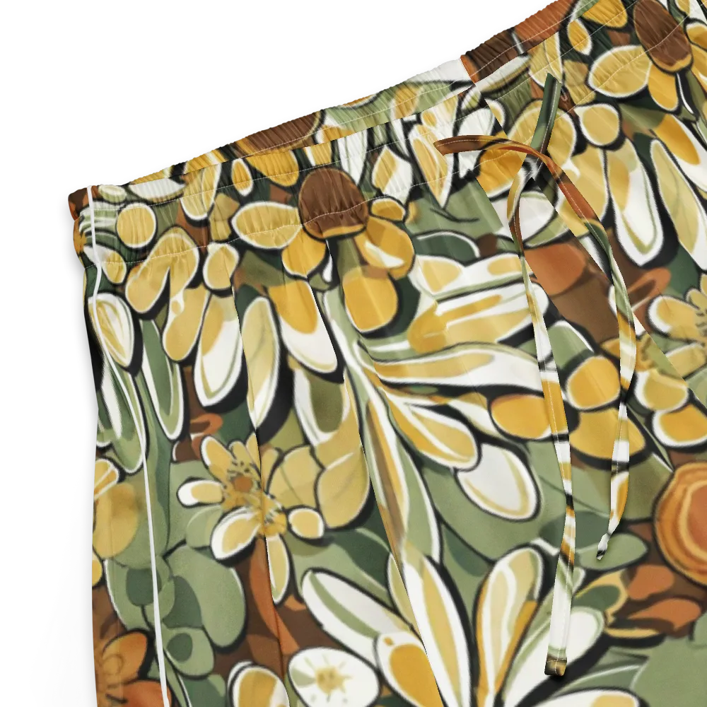Golden Garden on Women's Pajama Shorts — Product details
