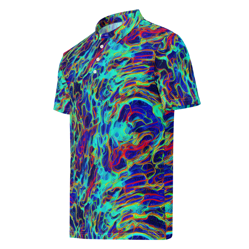 The Electric Deep on Men's Slim Fit Polo Shirt — Left Front