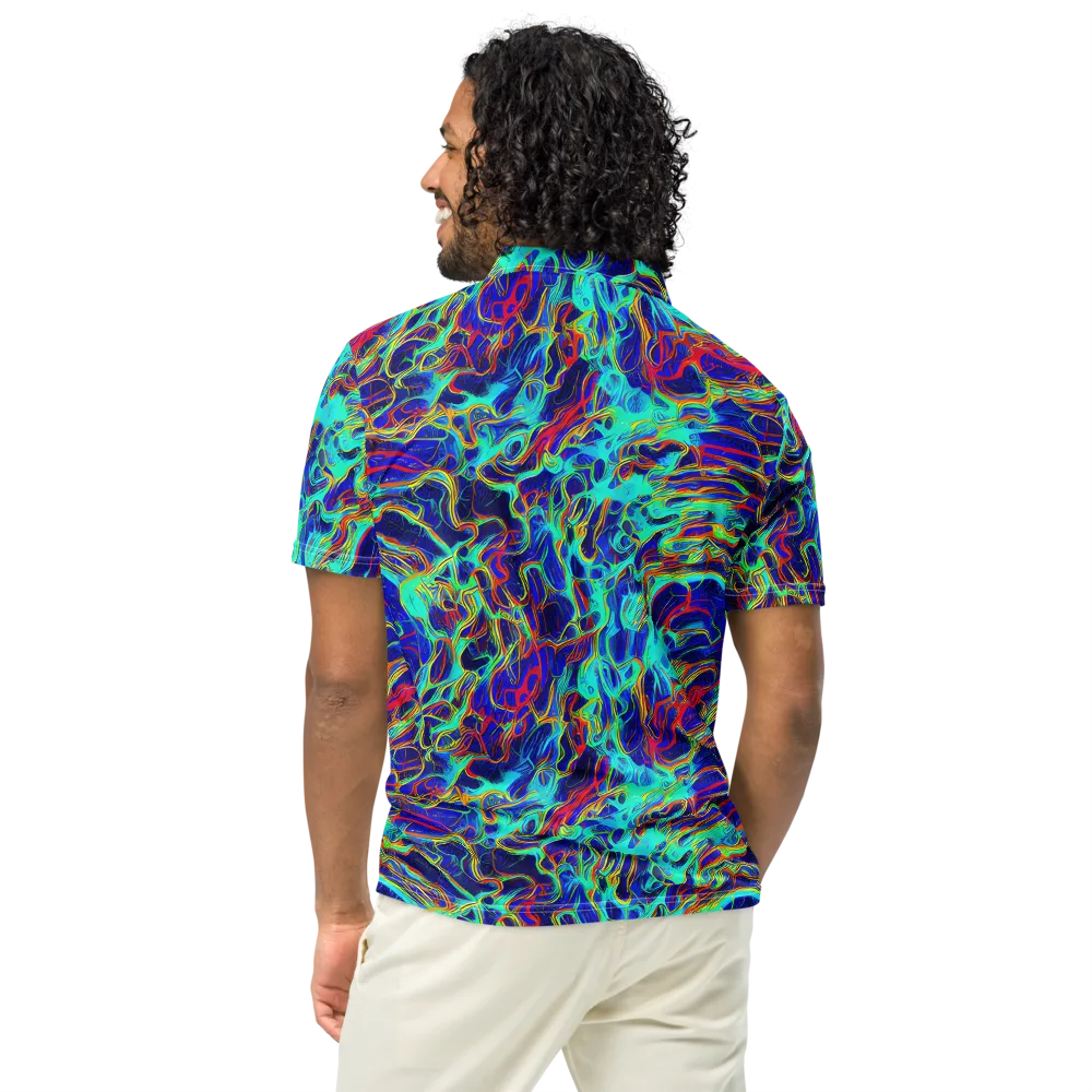 The Electric Deep on Men's Slim Fit Polo Shirt — Back