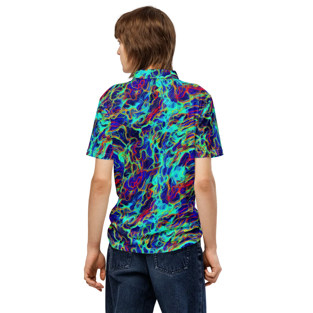 The Electric Deep on Men's Slim Fit Polo Shirt — Back