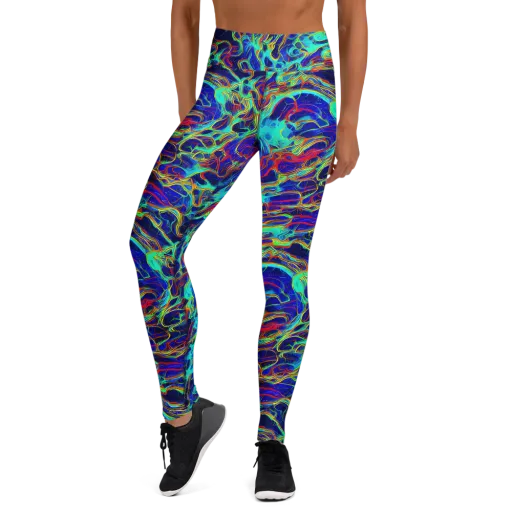 The Electric Deep on a Yoga Leggings