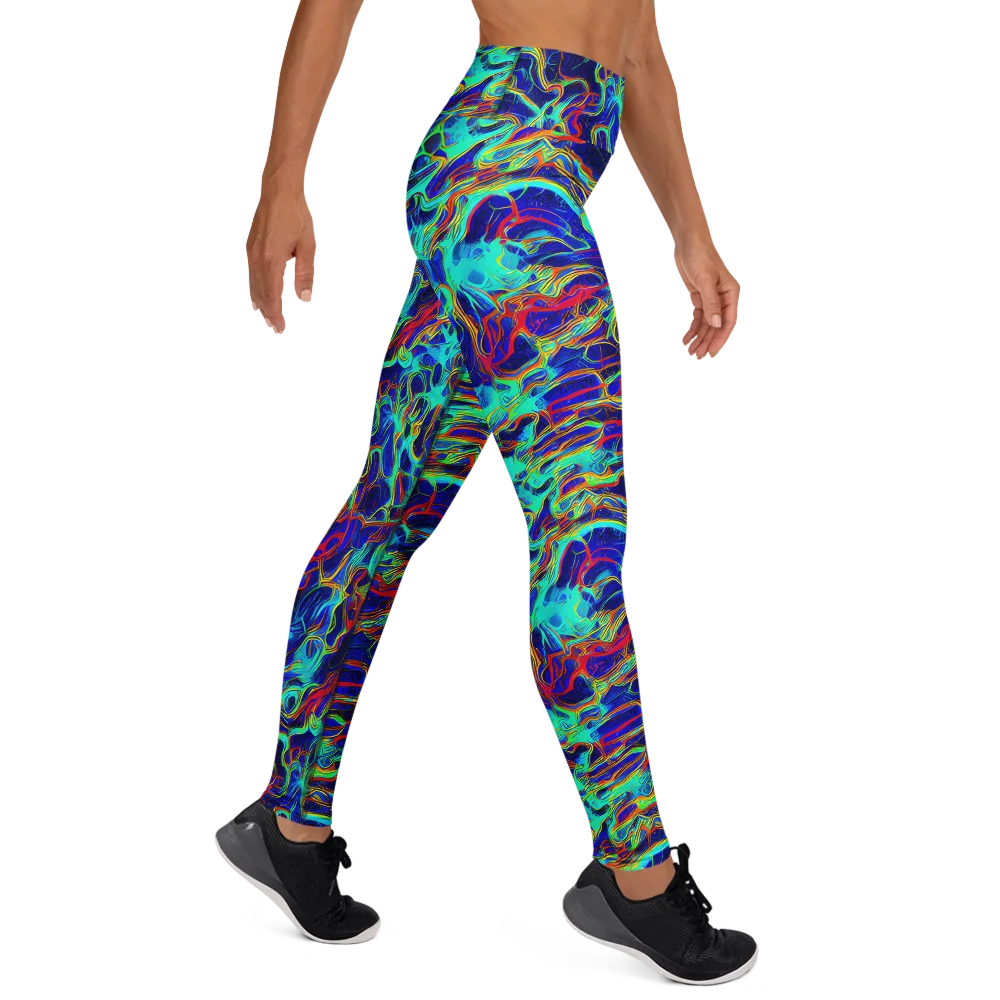The Electric Deep on Yoga Leggings — Right