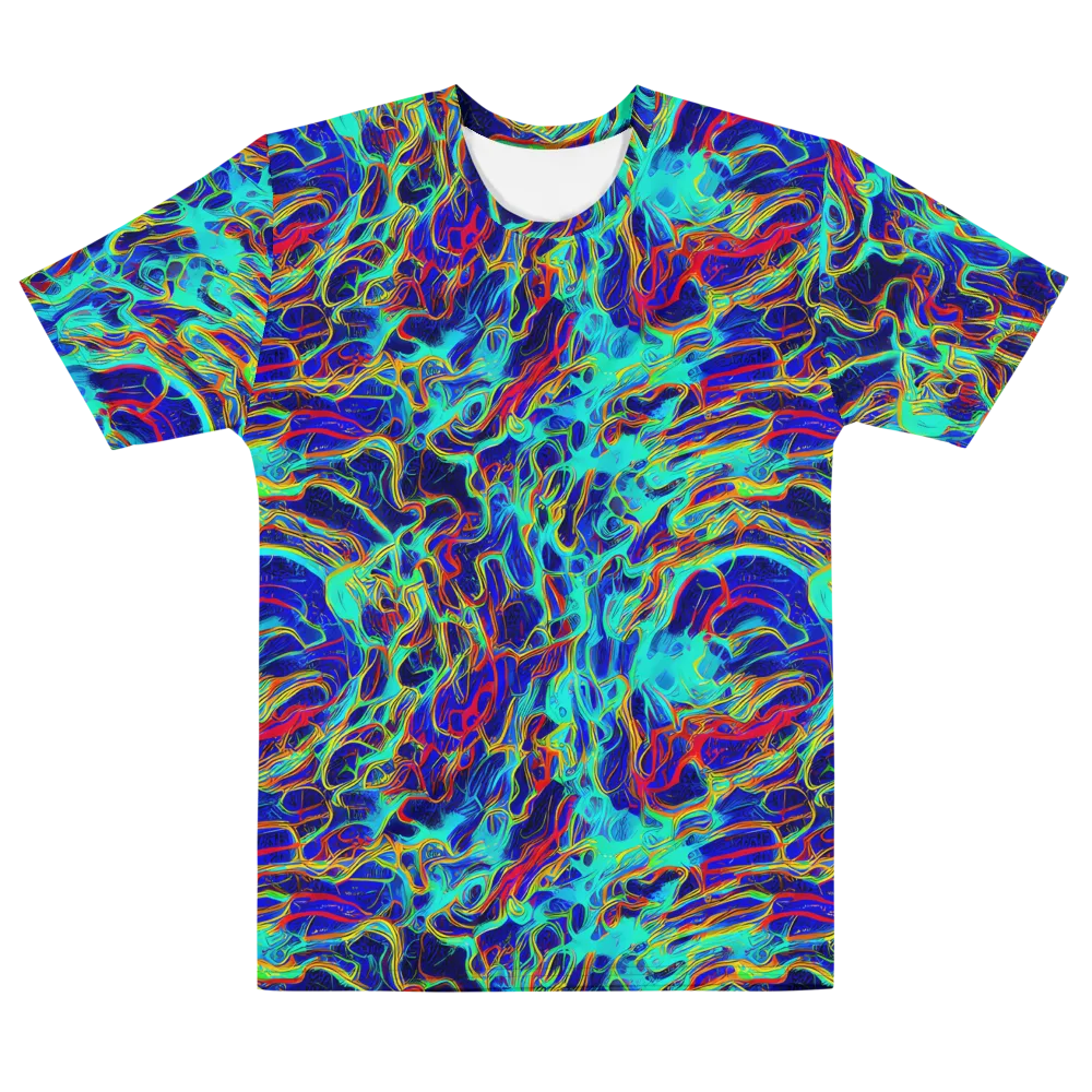 The Electric Deep on Men's Cotton Crew Neck T-Shirt — Front