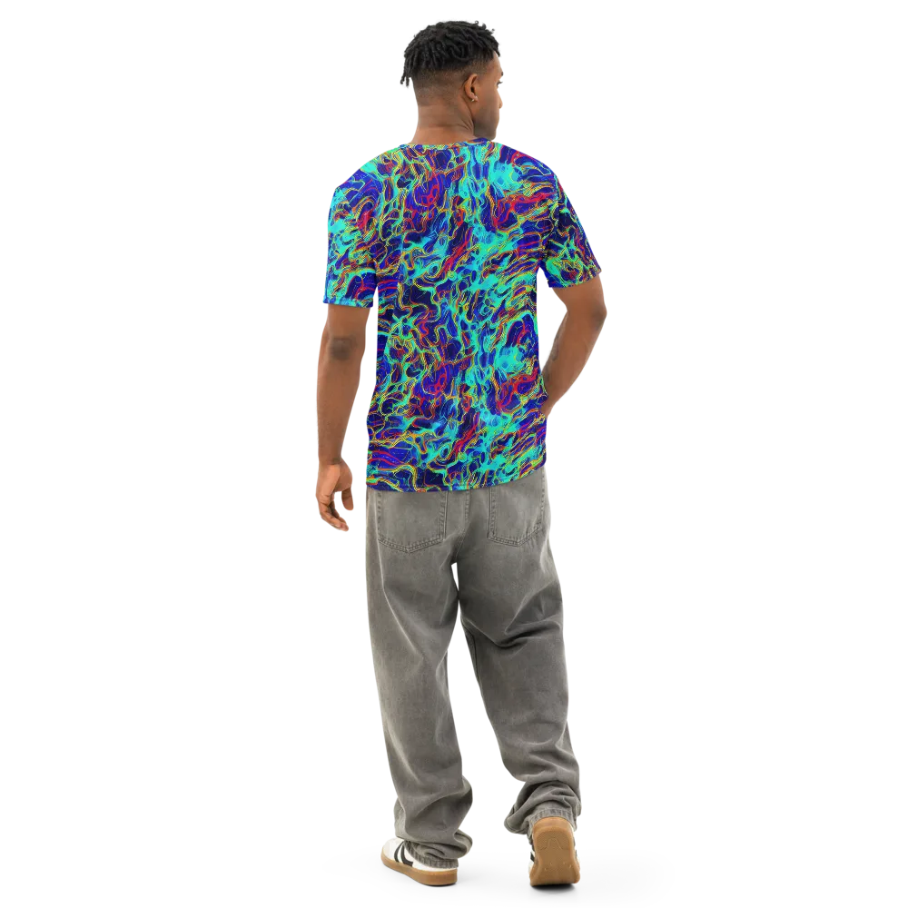 The Electric Deep on Men's Cotton Crew Neck T-Shirt — Back