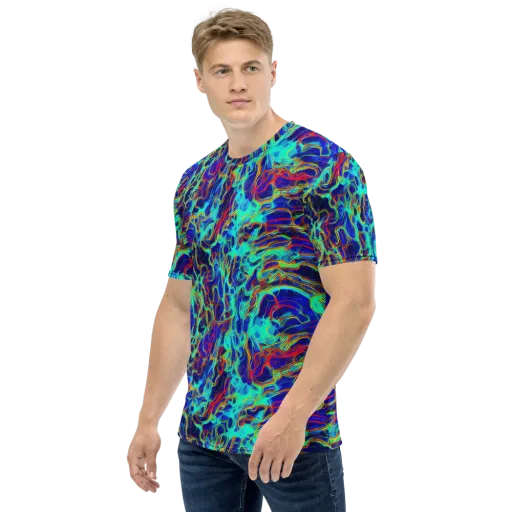 The Electric Deep on a Men's Crew Neck T-Shirt