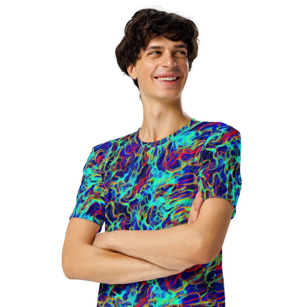 The Electric Deep on Men's Crew Neck T-Shirt — Left Front