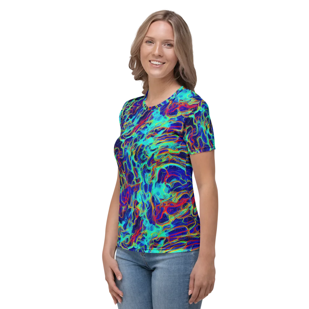 The Electric Deep on Women's Crew Neck T-Shirt — Left