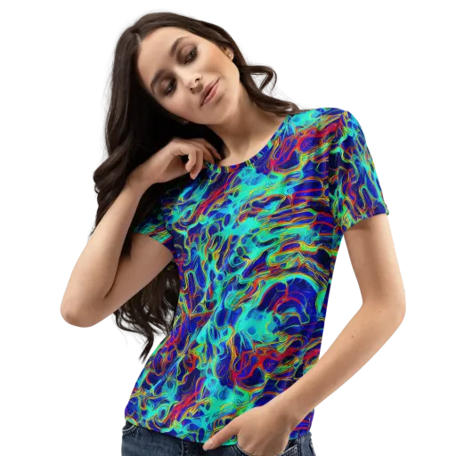 The Electric Deep on a Women's Crew Neck T-Shirt