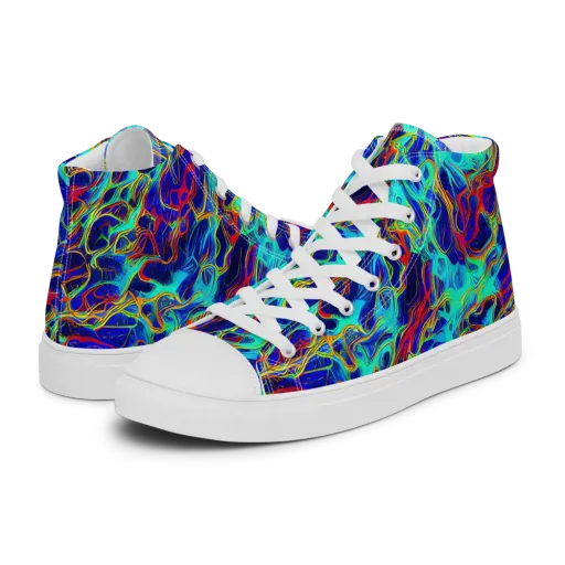 The Electric Deep on a Women's High Top Canvas Shoes