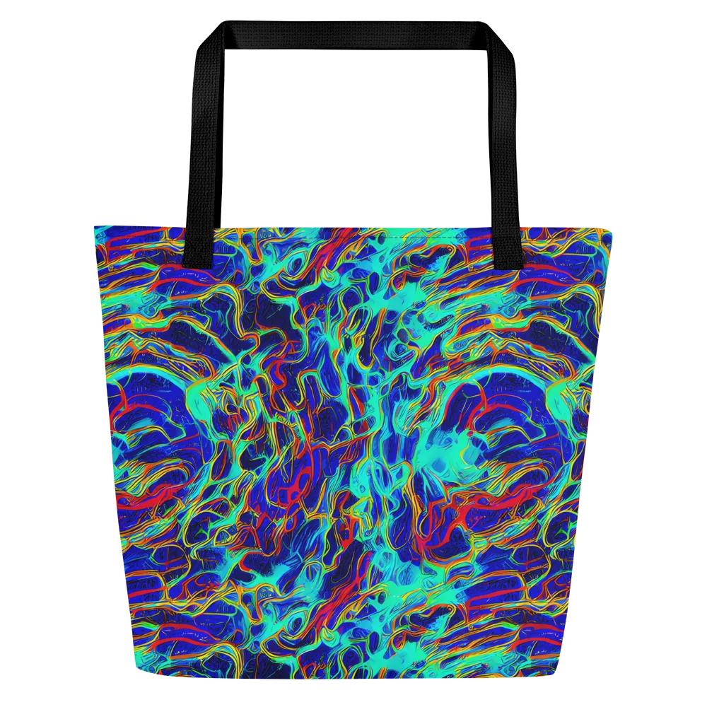 The Electric Deep on Large Tote Bag W/ Pocket — Front