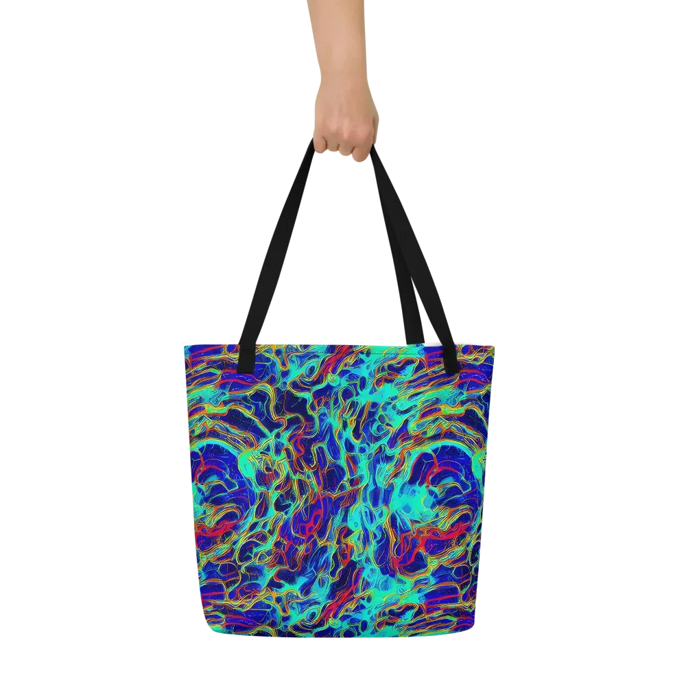 The Electric Deep on Large Tote Bag W/ Pocket — Front