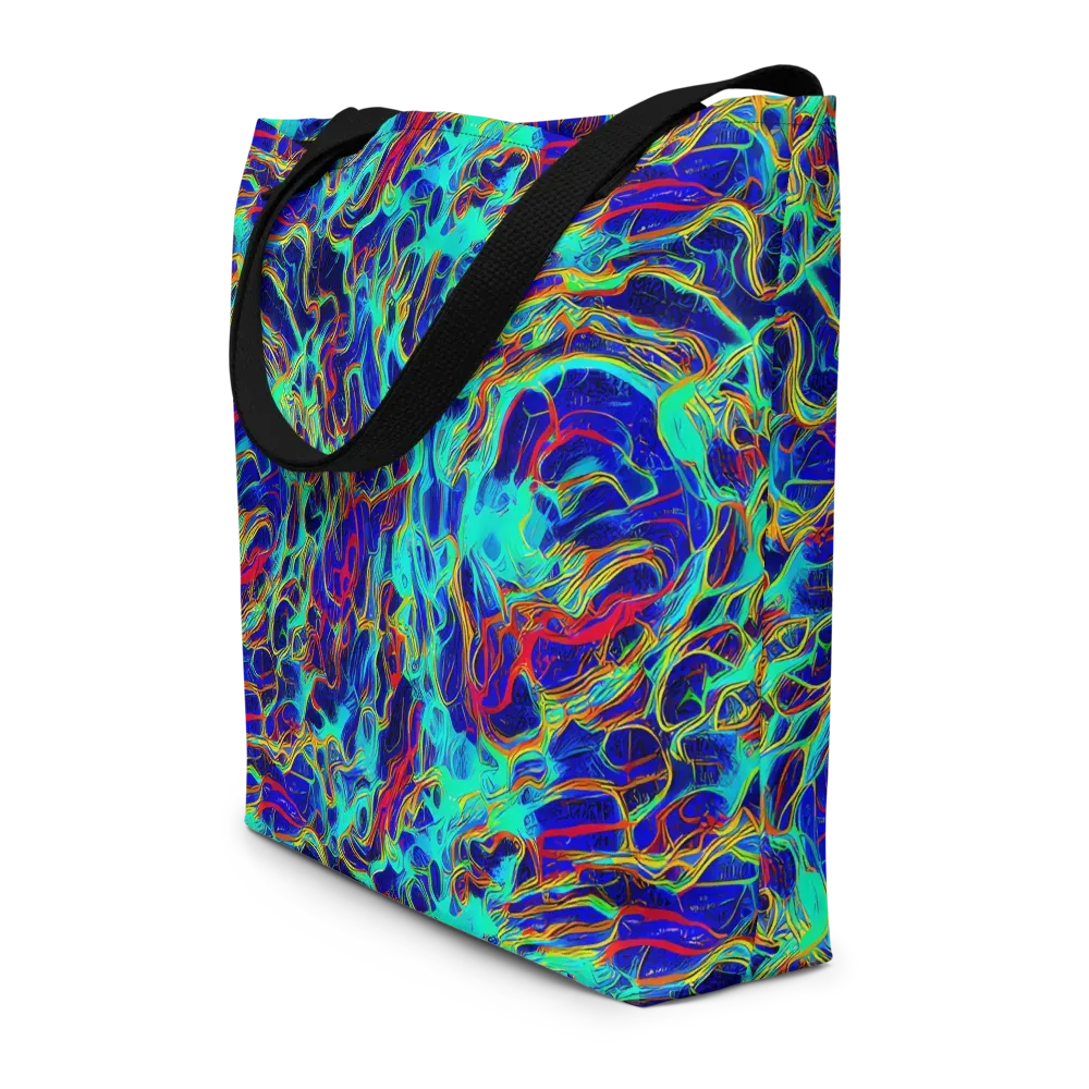 The Electric Deep on Large Tote Bag W/ Pocket — Front
