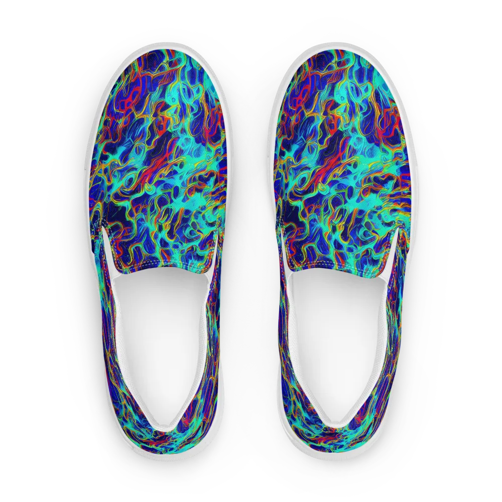 The Electric Deep on Women's Slip-On Canvas Shoes — Front