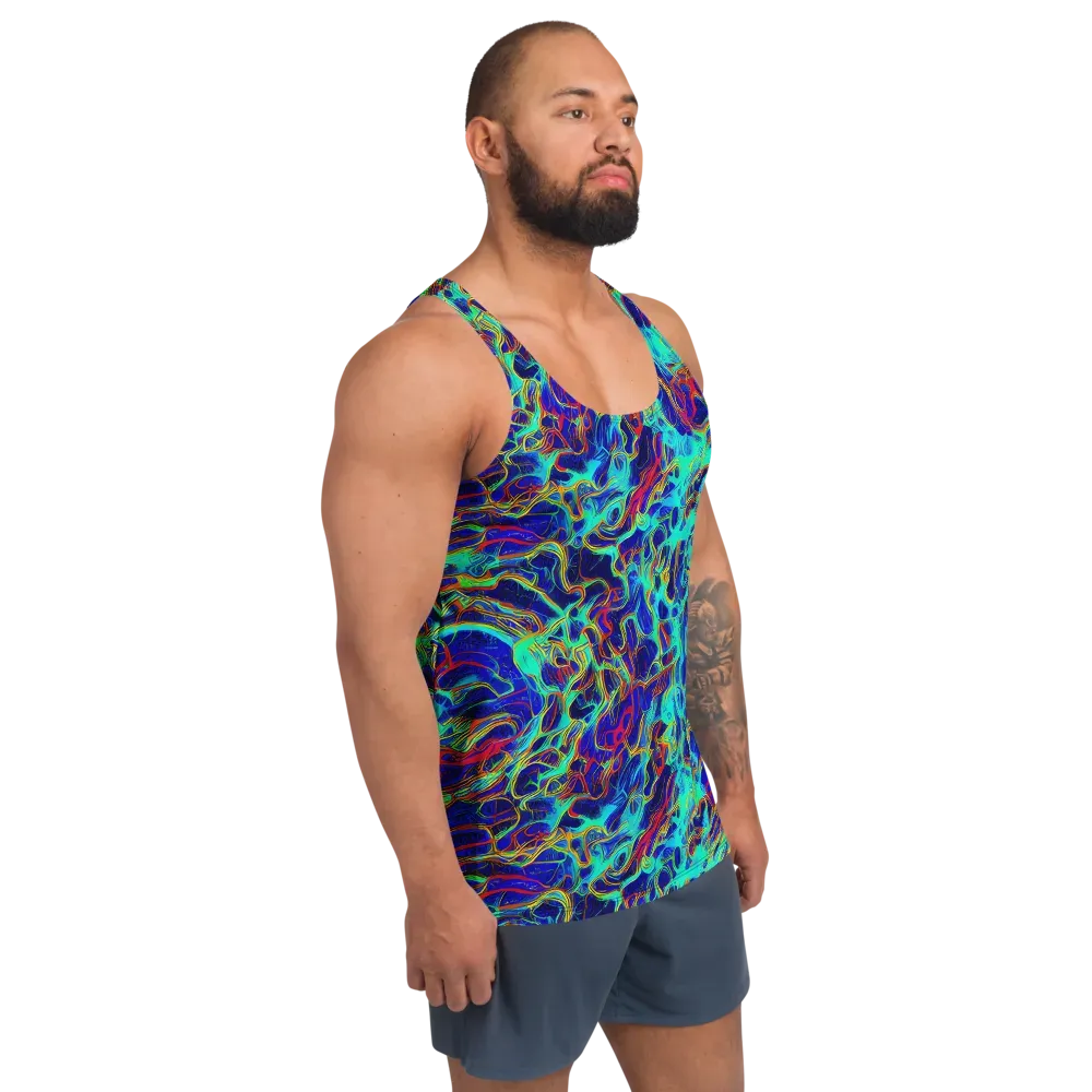 The Electric Deep on Men's Tank Top — Right Front