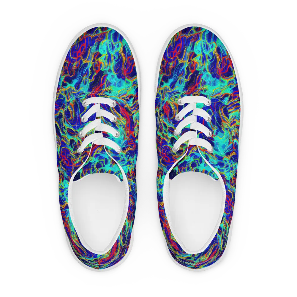 The Electric Deep on Men's Lace-Up Canvas Shoes — Front
