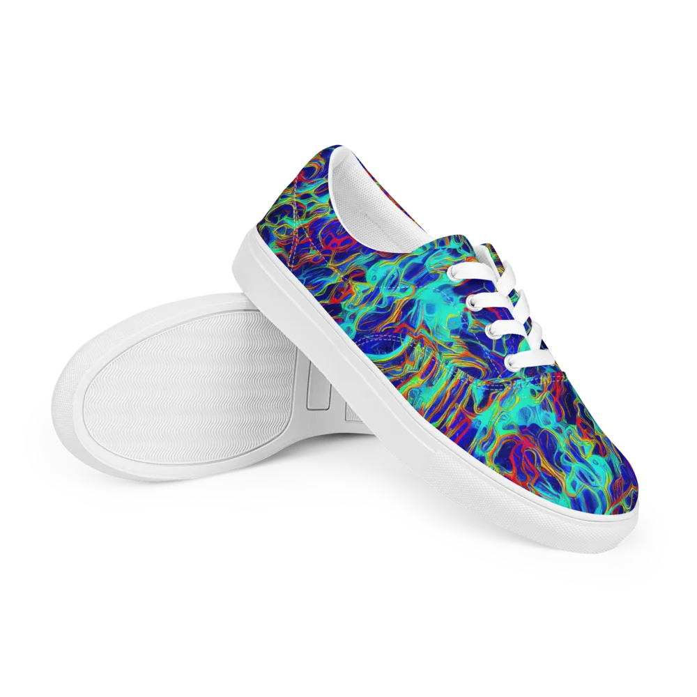The Electric Deep on Men's Lace-Up Canvas Shoes — Right Front
