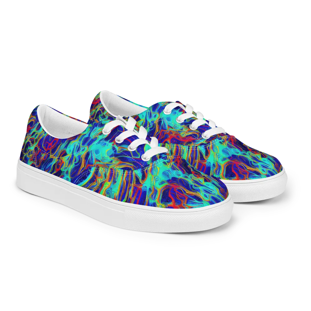 The Electric Deep on Men's Lace-Up Canvas Shoes — Right Front