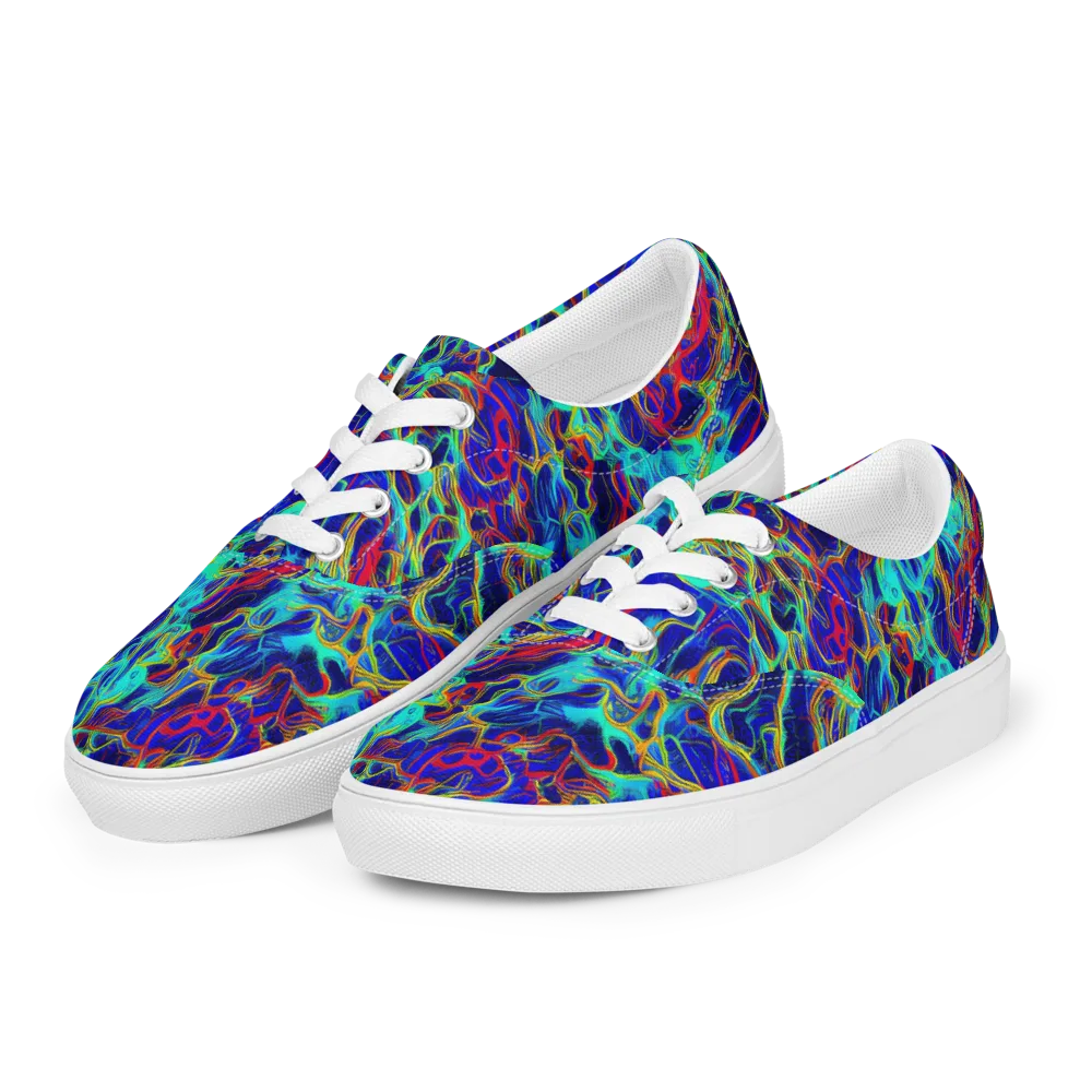 The Electric Deep on Men's Lace-Up Canvas Shoes — Left Front