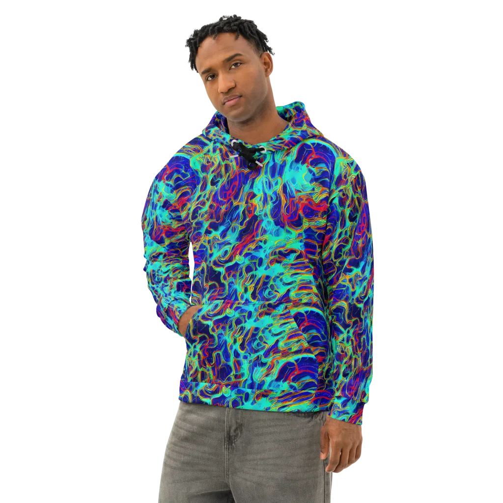 The Electric Deep on Cotton Hoodie — Left Front