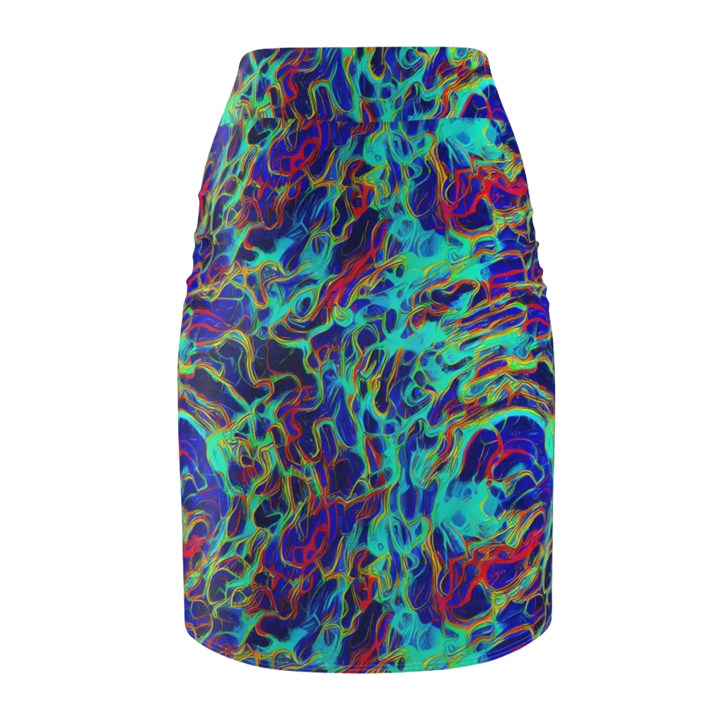 The Electric Deep on Pencil Skirt — Back