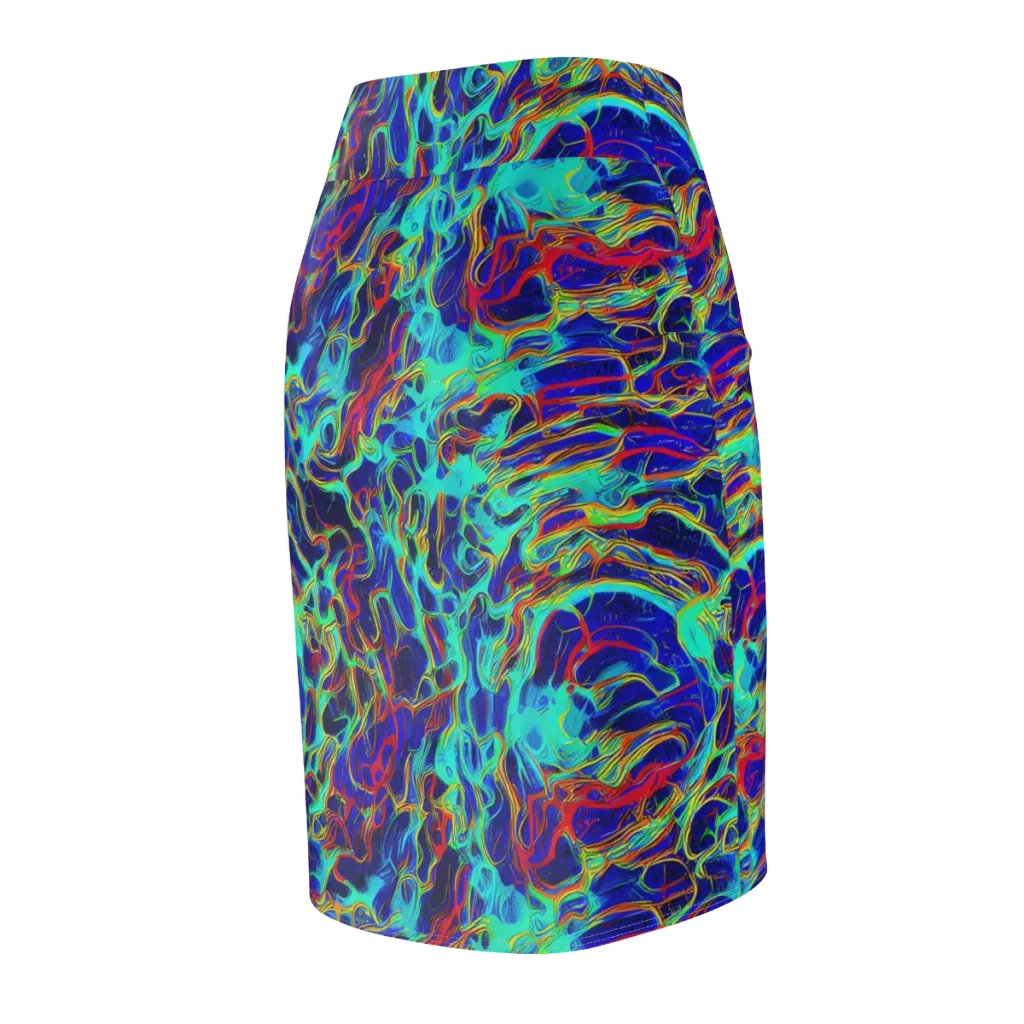 The Electric Deep on Pencil Skirt — Back Side