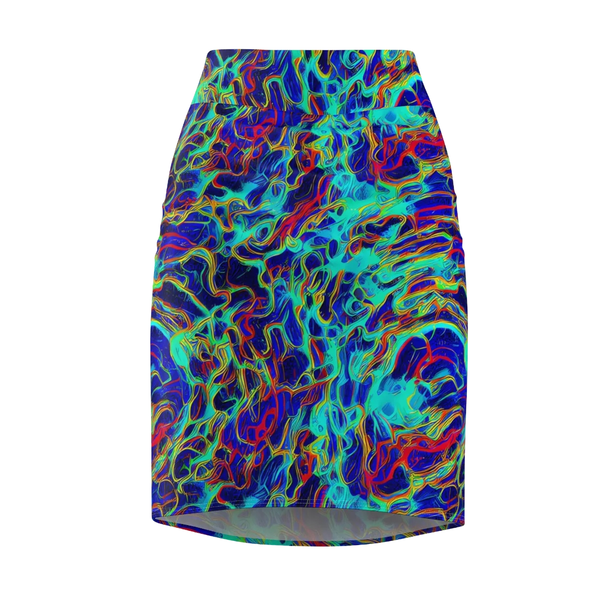 The Electric Deep on Pencil Skirt — Front