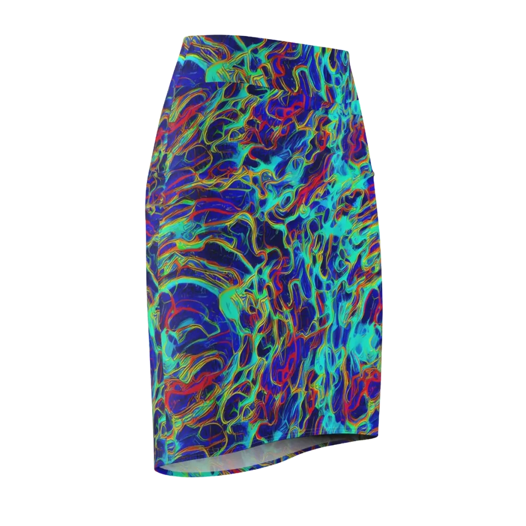 The Electric Deep on Pencil Skirt — Front Side