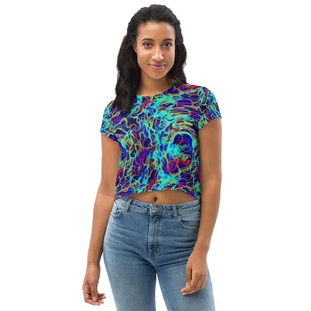 The Electric Deep on Crop Tee — Front