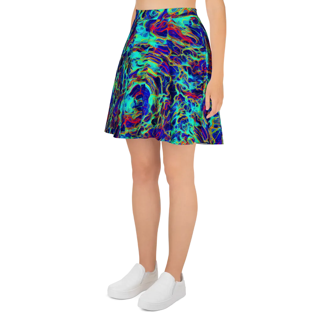 The Electric Deep on Skater Skirt — Left
