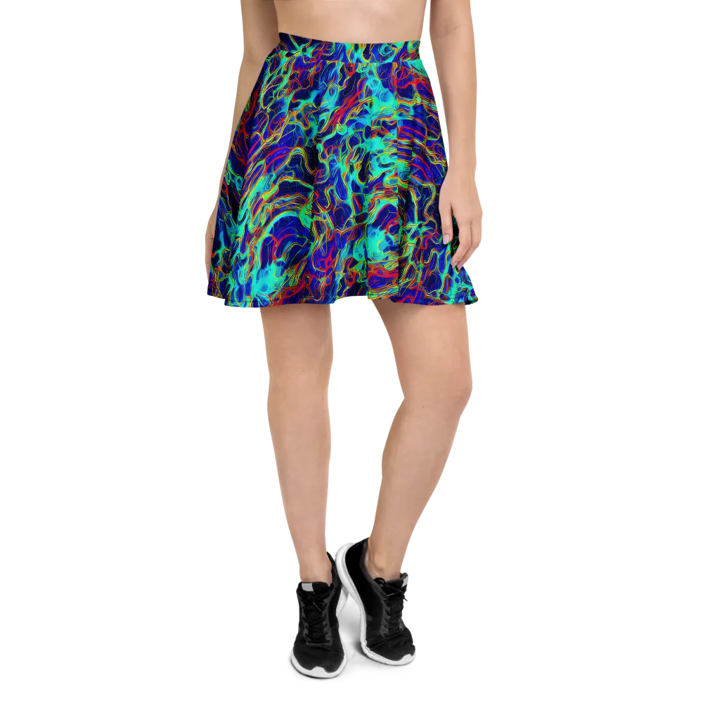 The Electric Deep on Skater Skirt — Front