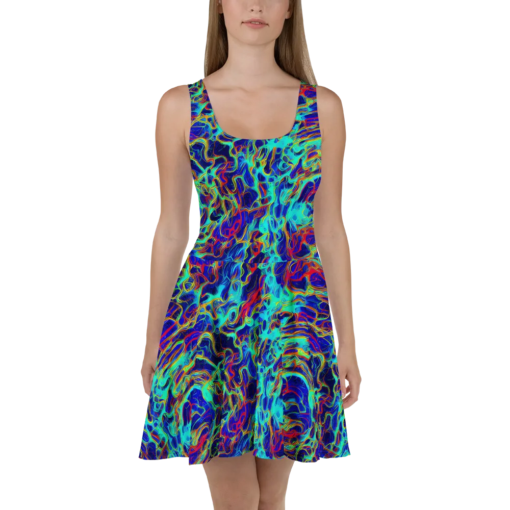 The Electric Deep on Skater Dress — Front
