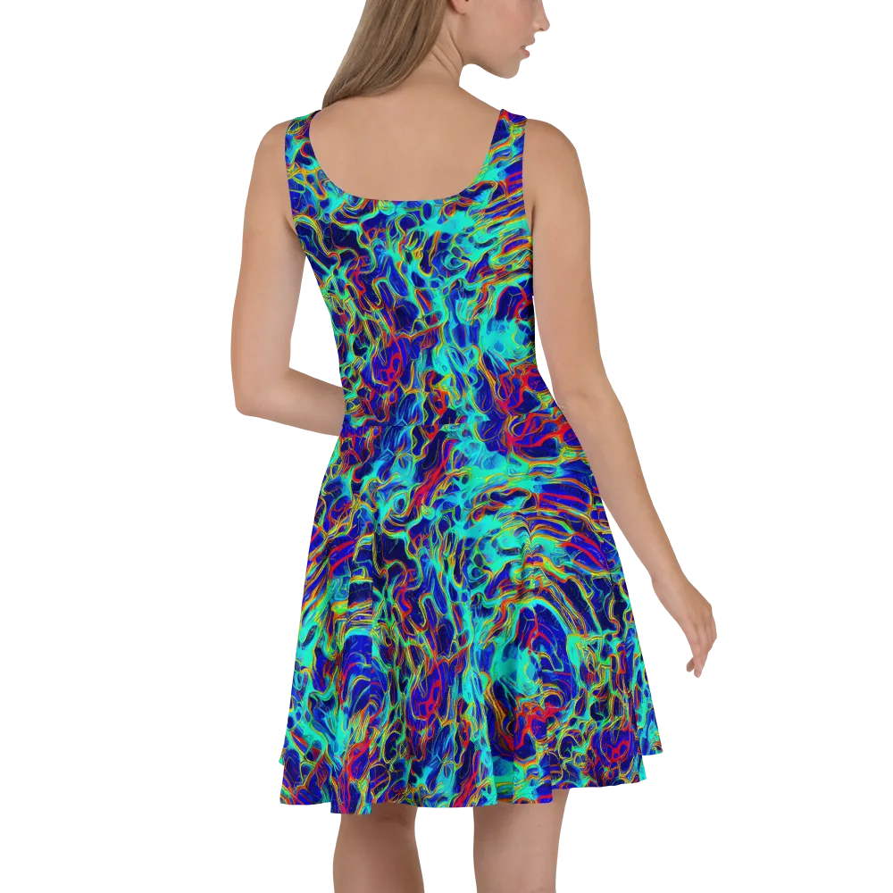 The Electric Deep on Skater Dress — Back