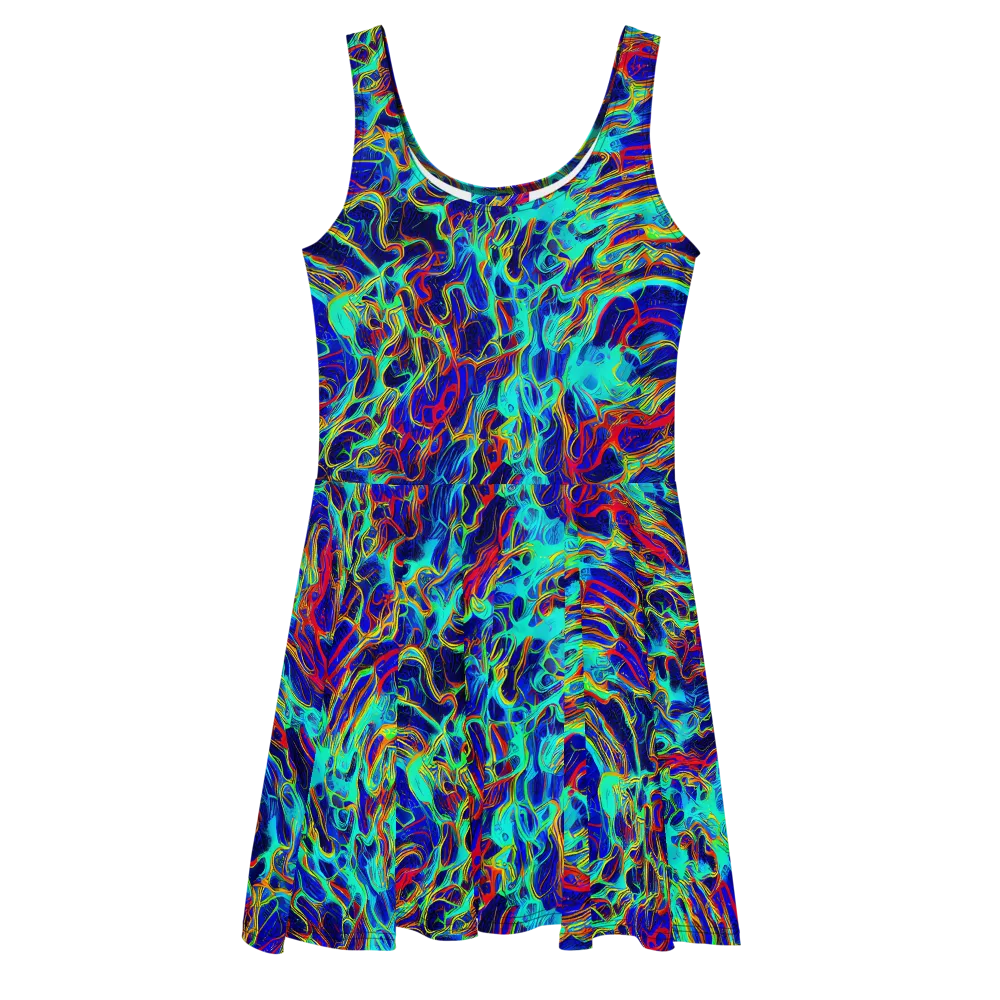 The Electric Deep on Skater Dress — Front