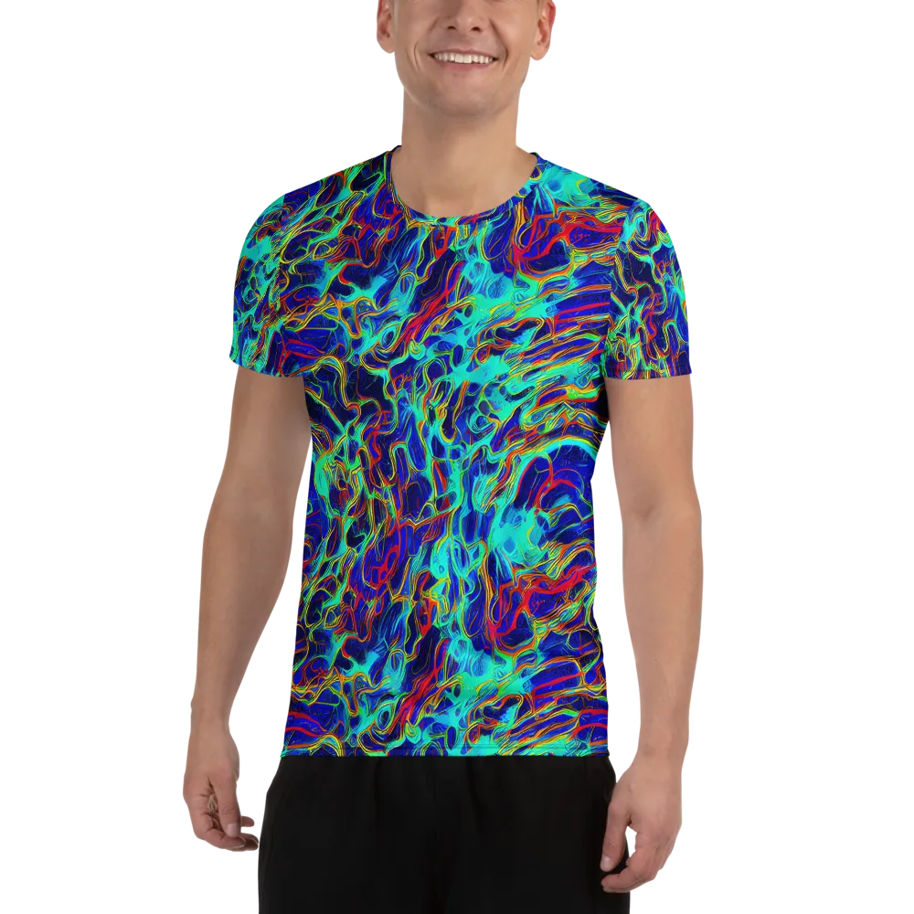 The Electric Deep on Men's Athletic T-Shirt — Front
