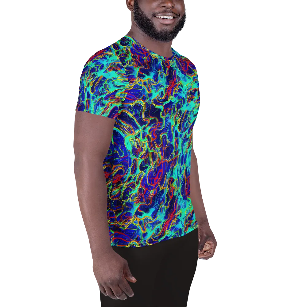 The Electric Deep on Men's Athletic T-Shirt — Right