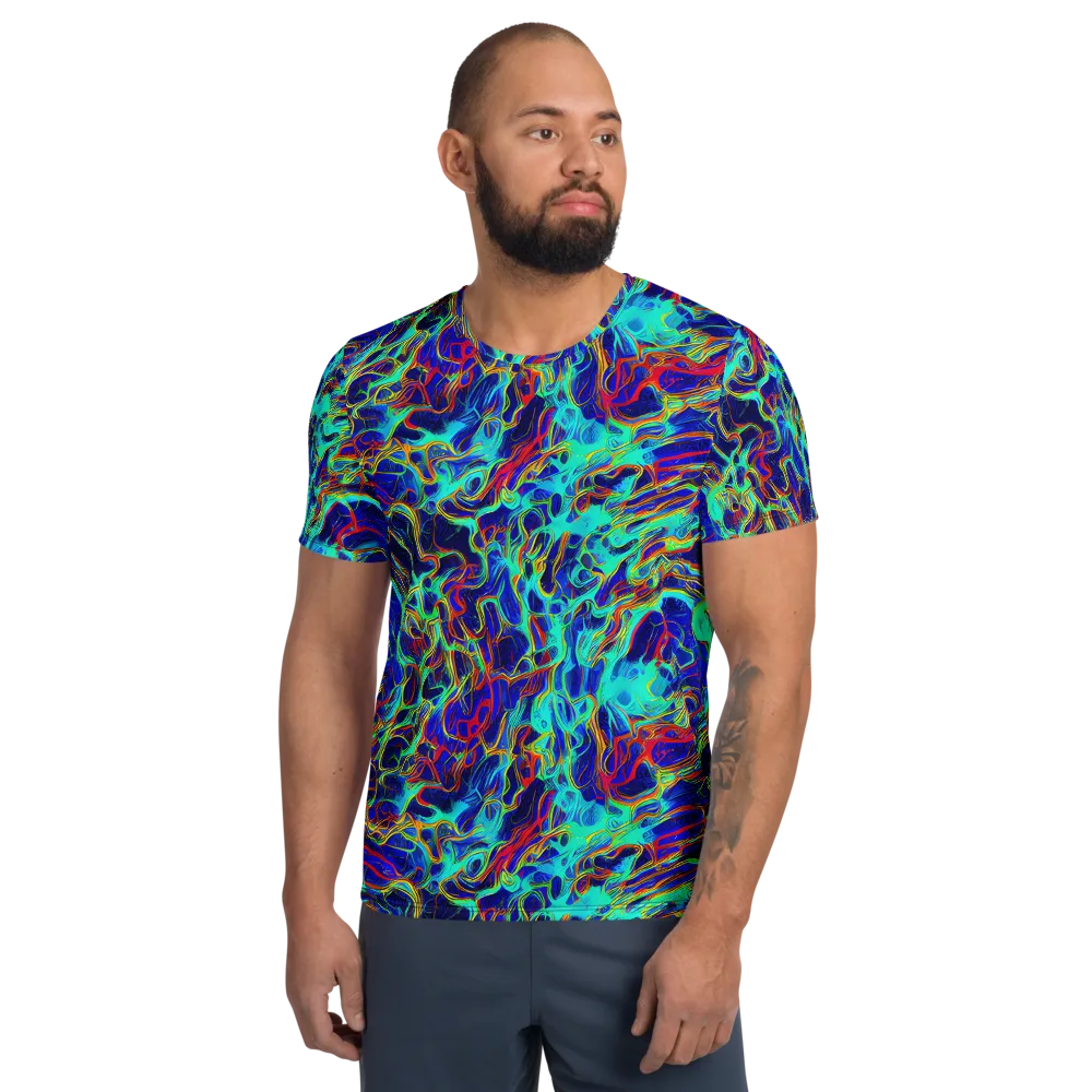 The Electric Deep on Men's Athletic T-Shirt — Front