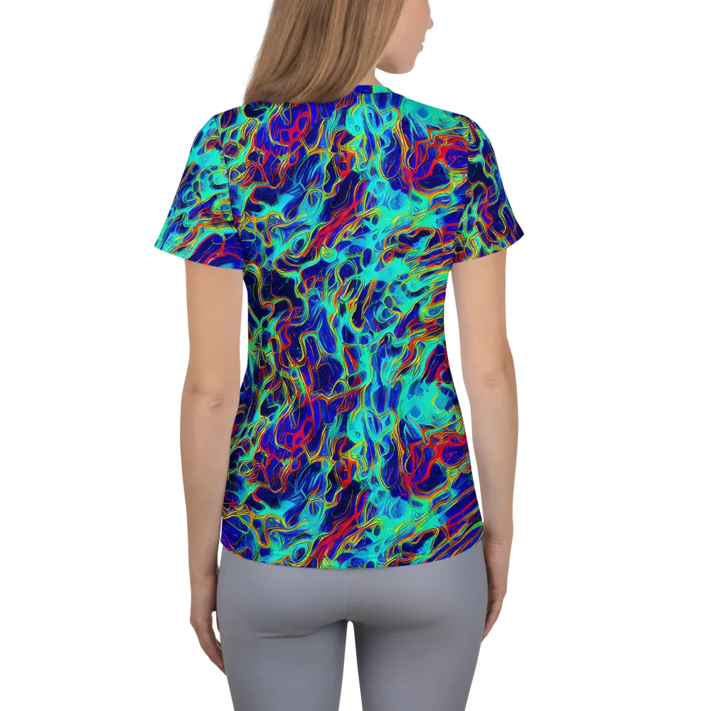 The Electric Deep on Women's Athletic T-Shirt — Back