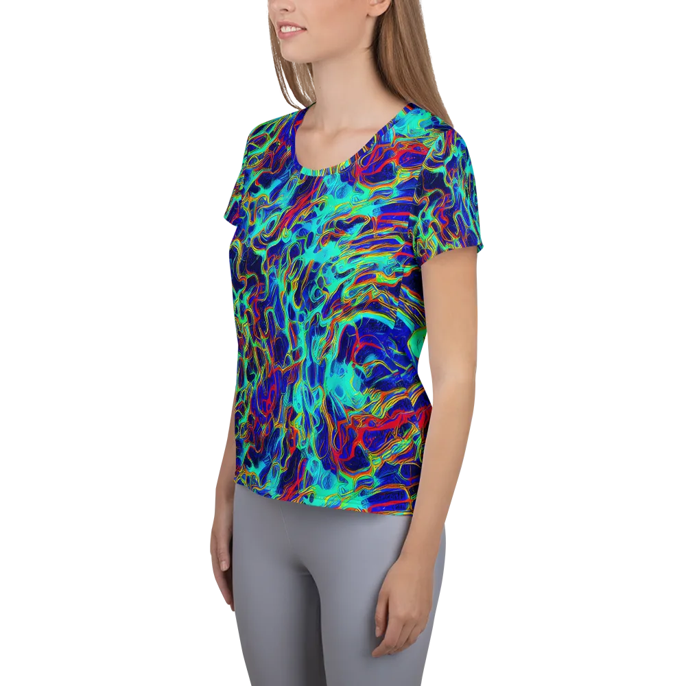 The Electric Deep on Women's Athletic T-Shirt — Left
