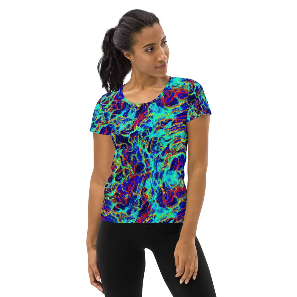 The Electric Deep on Women's Athletic T-Shirt — Front