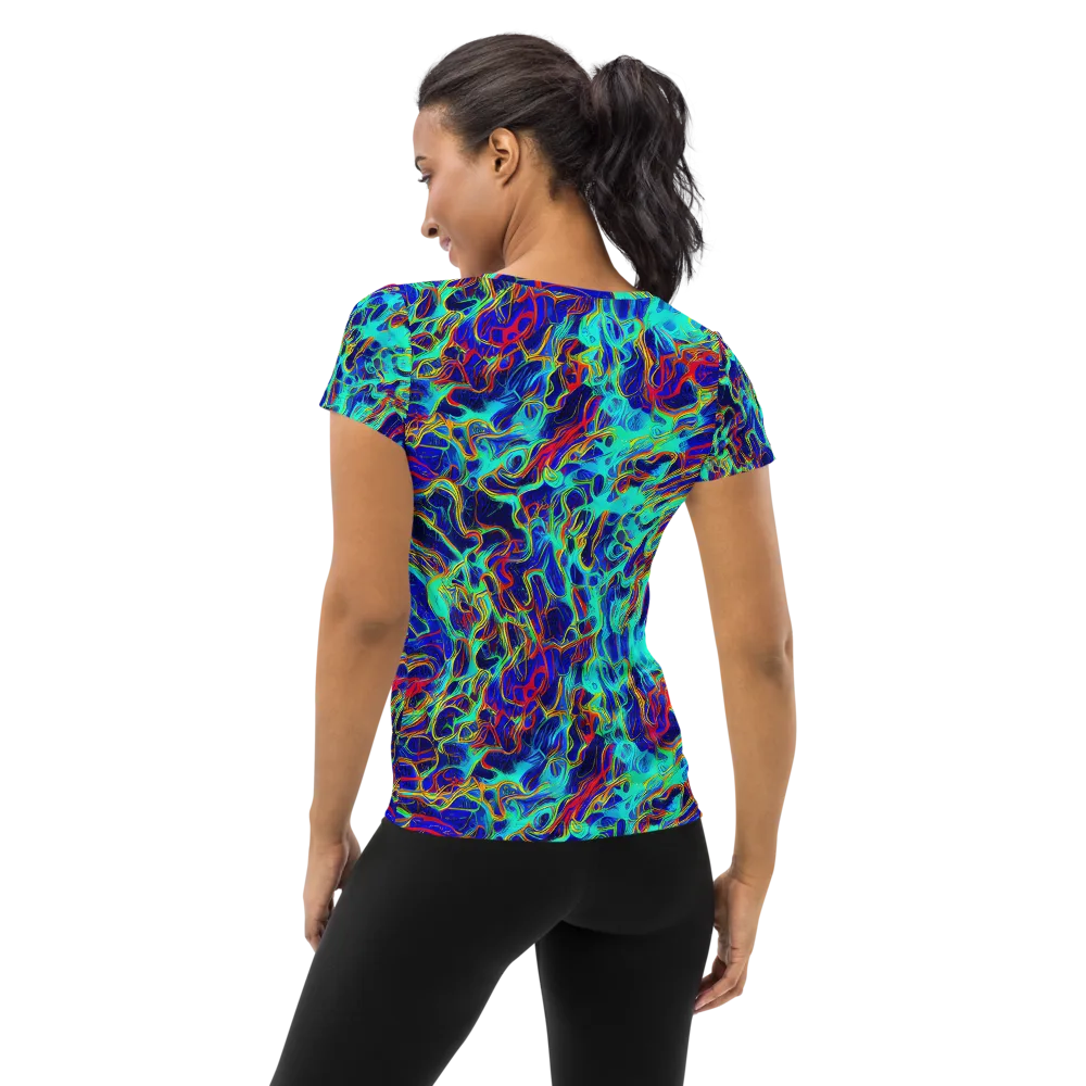 The Electric Deep on Women's Athletic T-Shirt — Back