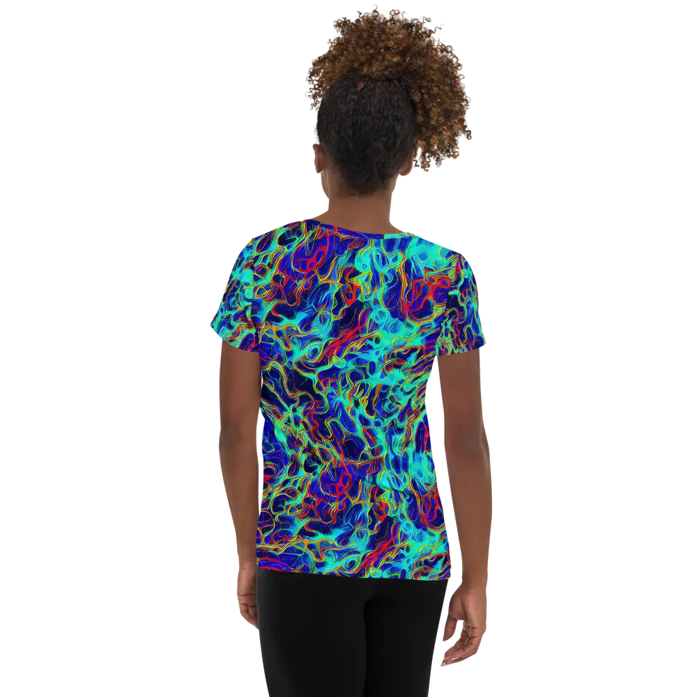 The Electric Deep on Women's Athletic T-Shirt — Back