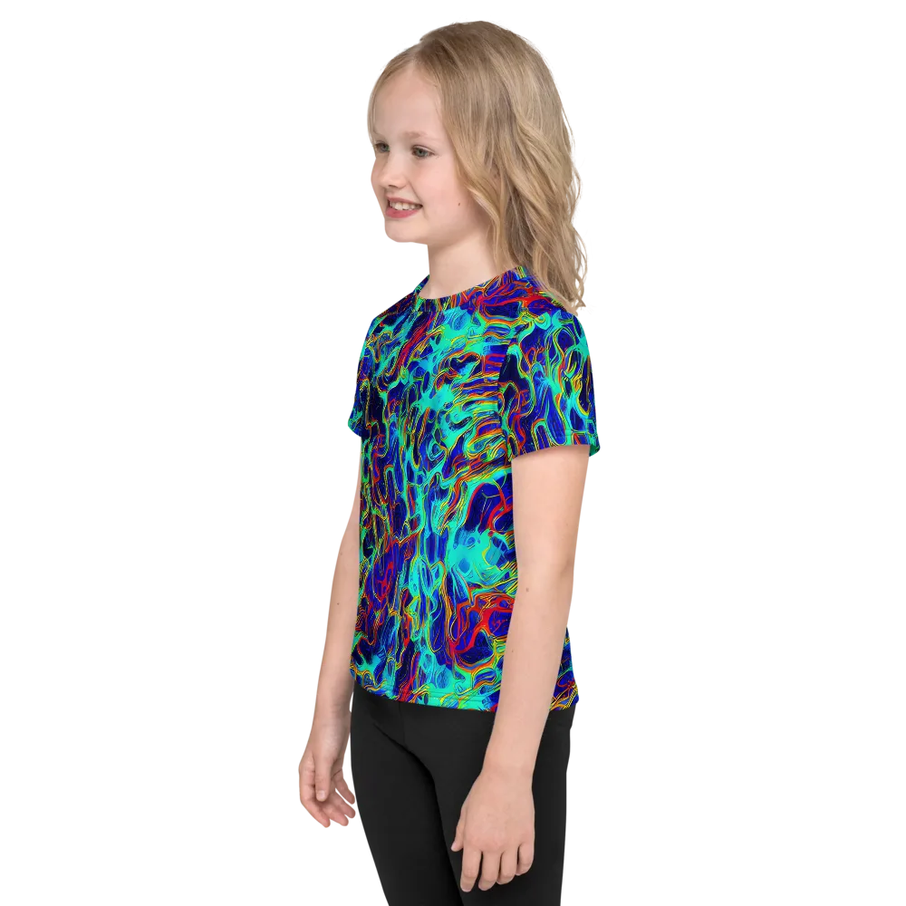 The Electric Deep on Kids Crew Neck T-Shirt — Left