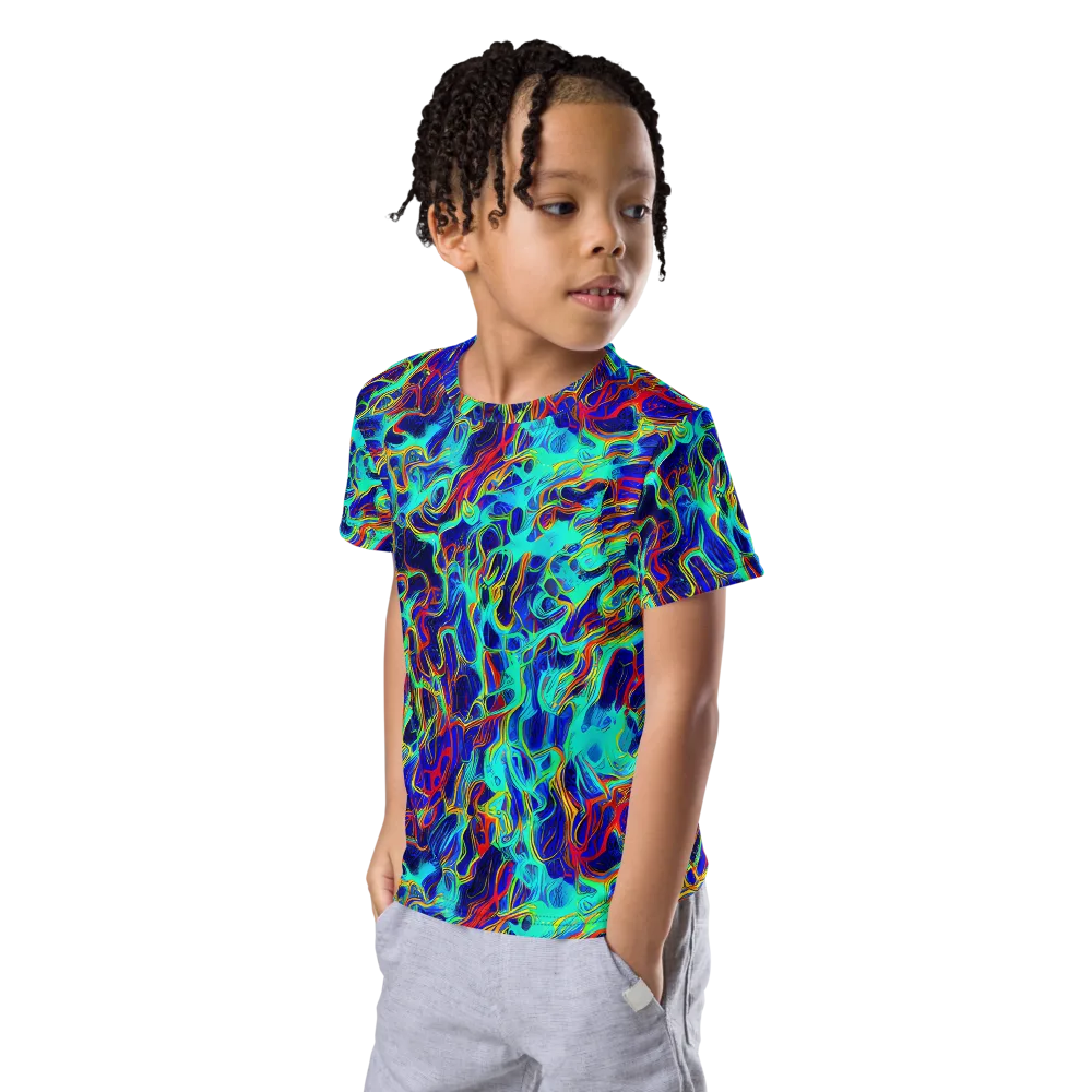 The Electric Deep on Kids Crew Neck T-Shirt — Left Front
