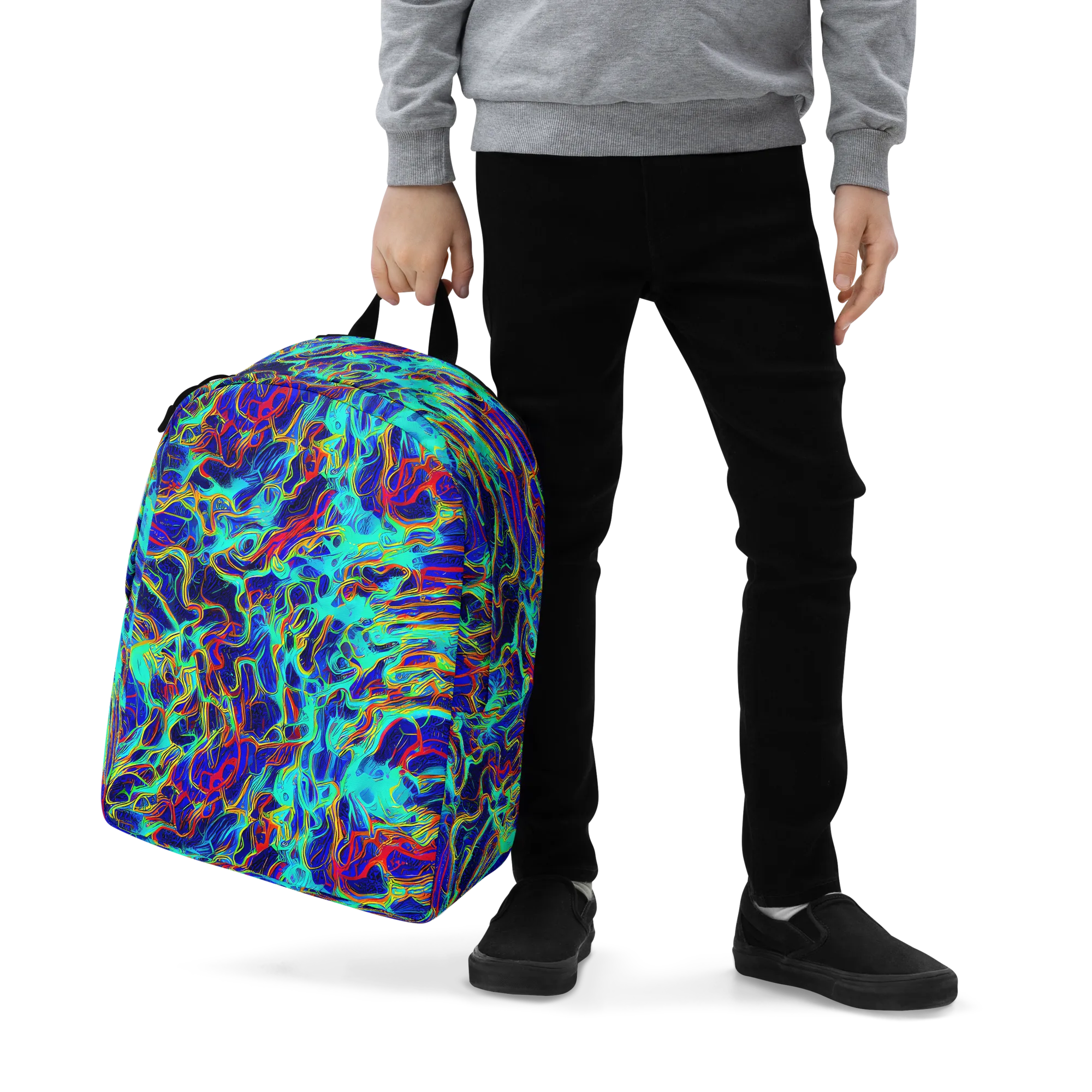 The Electric Deep on Minimalist Backpack — Zoomed-in