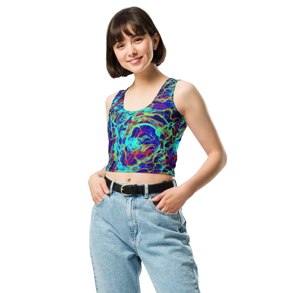 The Electric Deep on Crop Top — Front