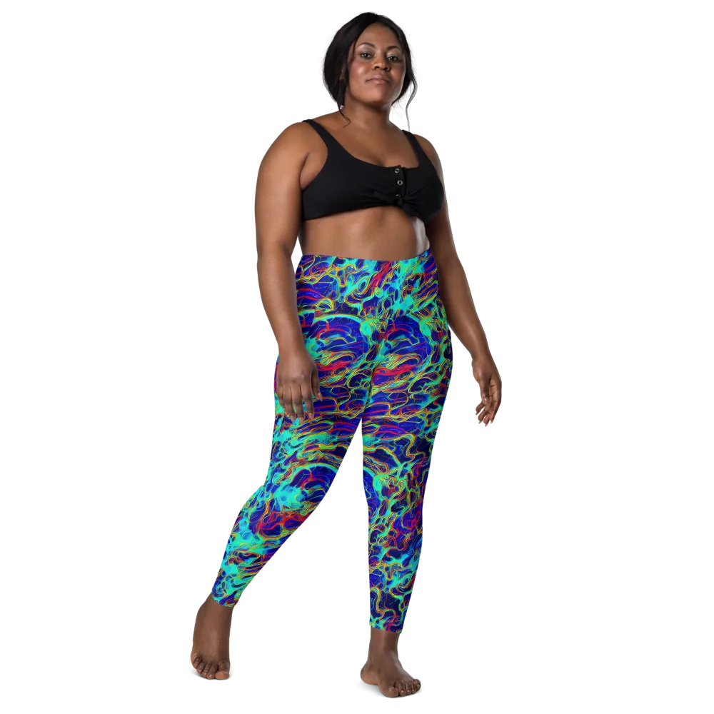 The Electric Deep on Leggings with Pockets — Front