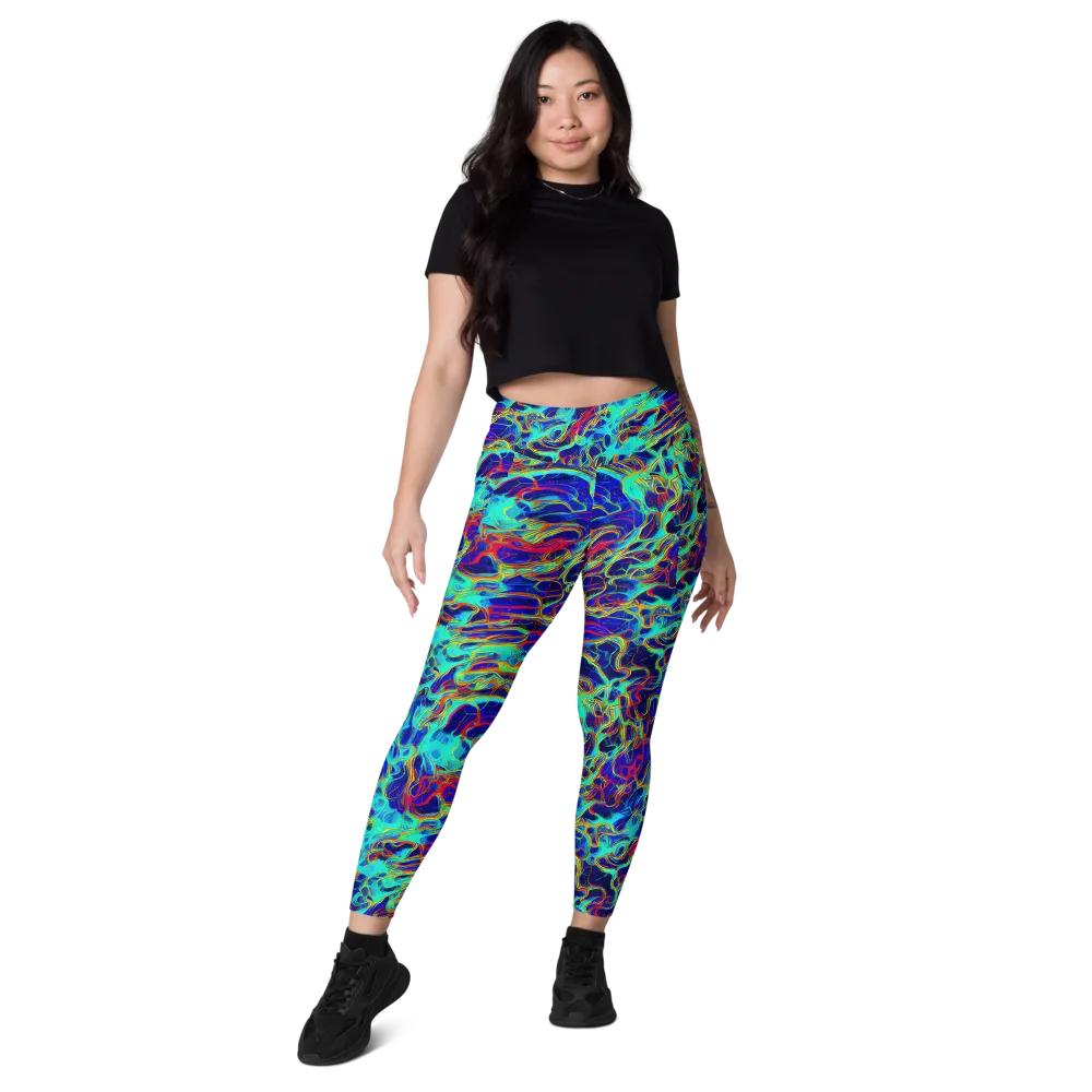 The Electric Deep on Leggings with Pockets — Front