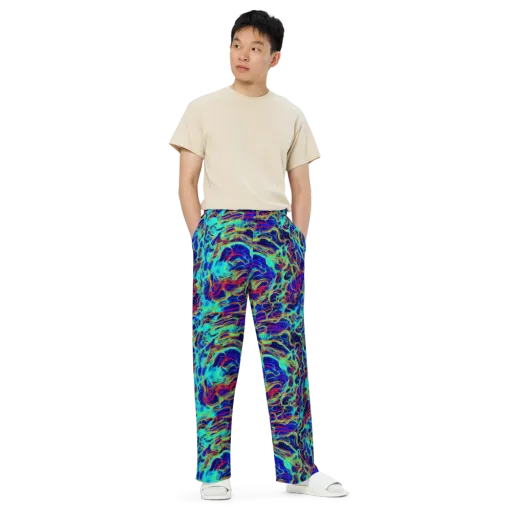 The Electric Deep on a Wide-Leg Pants