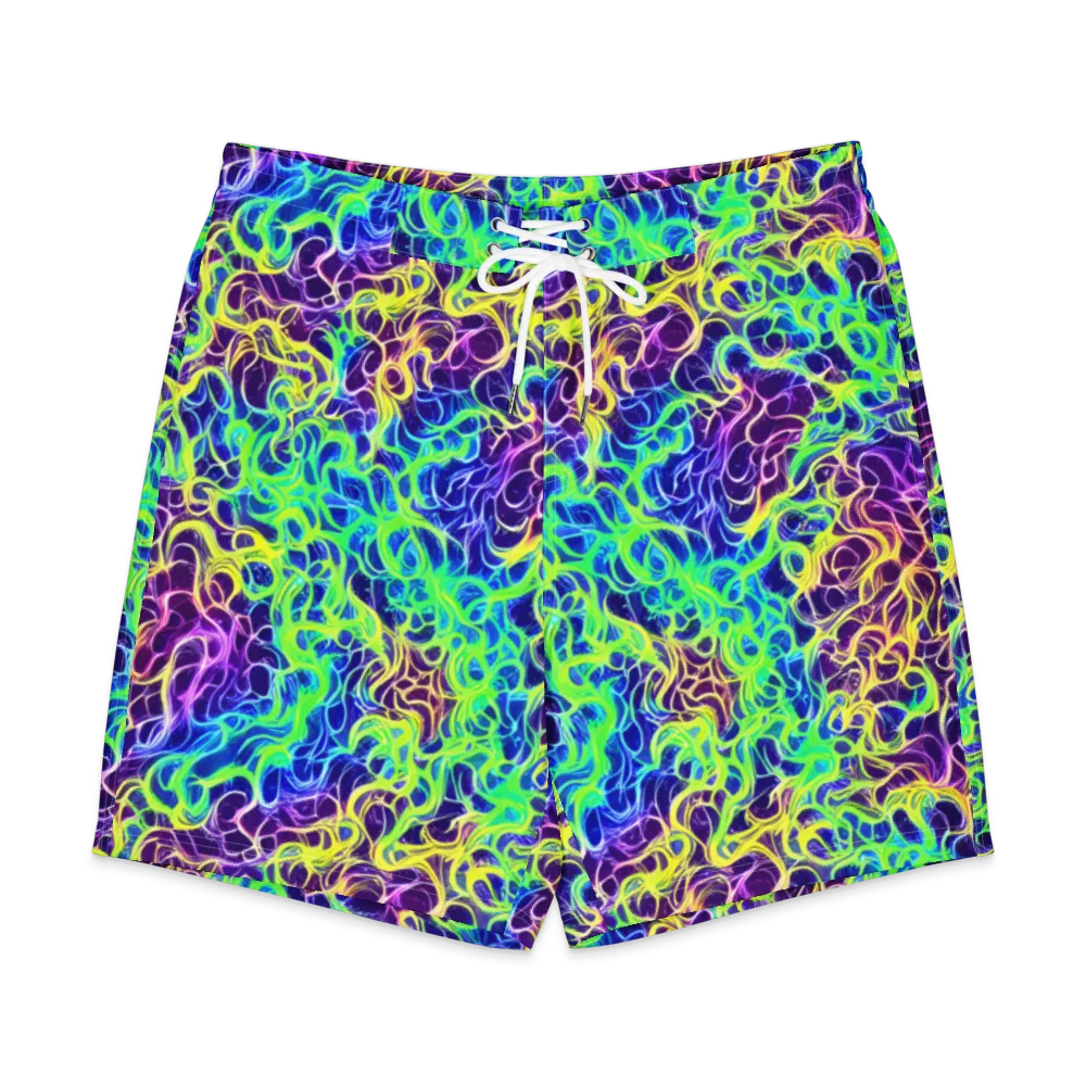 Nightwave Garden on Men's Board Shorts — Front